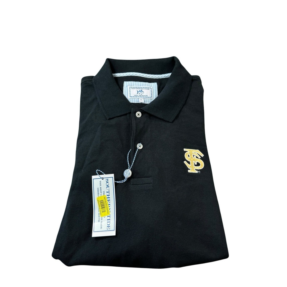 Southern Tide Black Skipjack Cotton Men's Florida State Polo Size XL NWT